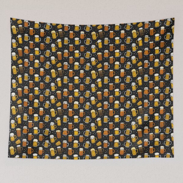 Item preview, Beer Mug Pattern Craft Beer Lover Design designed and sold by NicolasGlowArt.