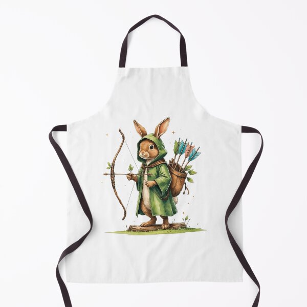 Item preview, Brave Rabbit Ranger Archer with Bow and Arrow Watercolor designed and sold by AQUILAKREO.