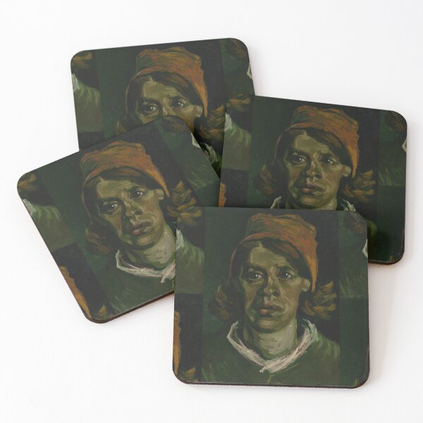 Item preview, Head of a Woman by Vincent van Gogh: Post Impressionist Portrait Poster designed and sold by artofuniverse.