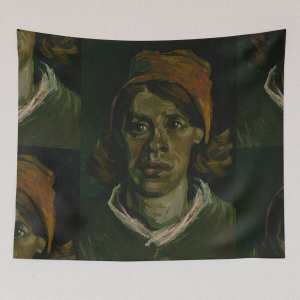 Item preview, Head of a Woman by Vincent van Gogh: Post Impressionist Portrait Poster designed and sold by artofuniverse.