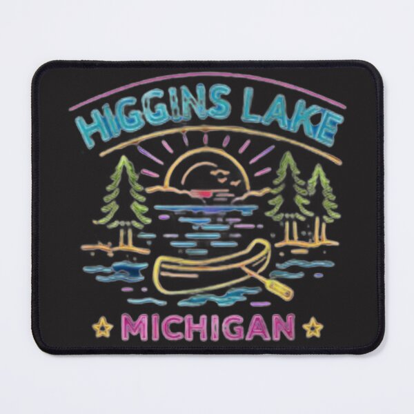 Item preview, Higgins Lake Michigan Neon designed and sold by SeeSquaredDesign.