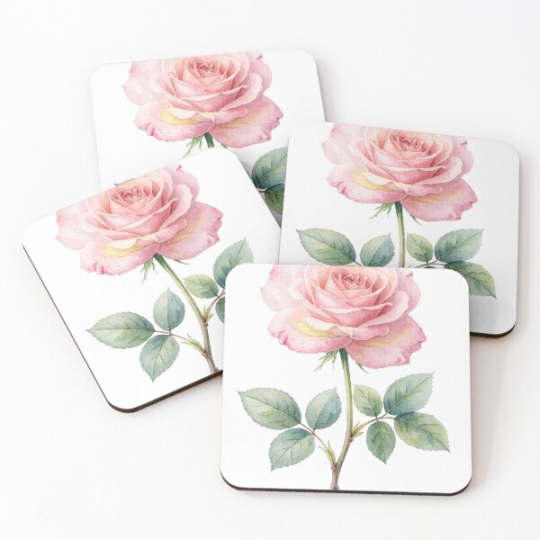 Item preview, Soft Pink Rose Watercolor Botanical Art designed and sold by Rutvain.