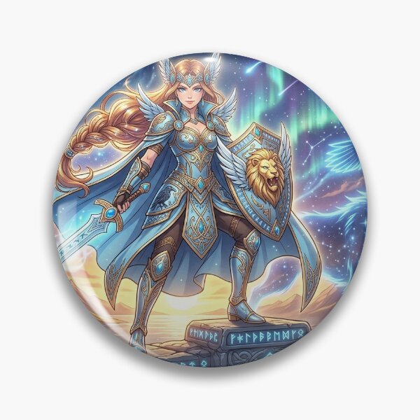 Item preview, Goddess Freya with Wolves and Ravens designed and sold by FreyaArt16.