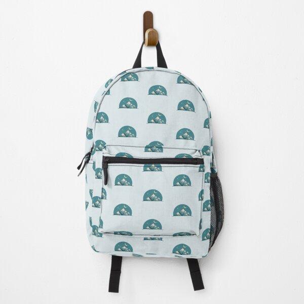 Item preview, minimalist mountains with the moon in the background - night landscape designed and sold by CypisDesign.