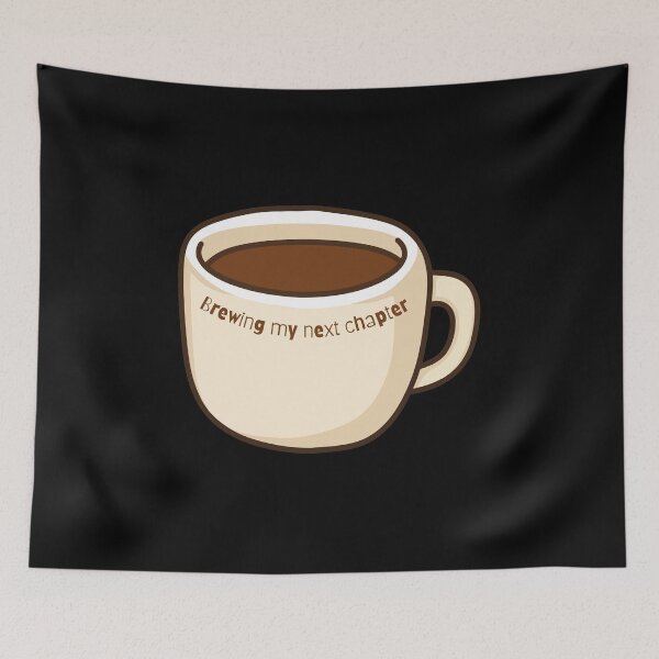 Item preview, brewing my next chapter coffee manifestation new beginning quote aesthetic gift mindset tee designed and sold by THE JAVE STUDIOS.