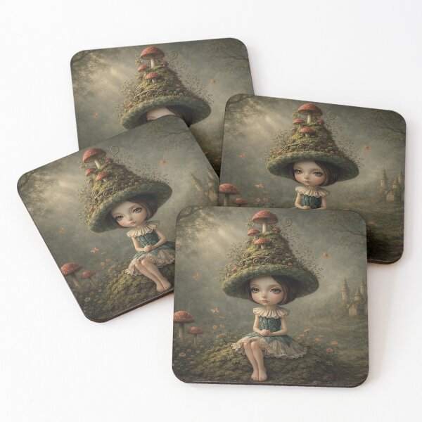 Item preview, The Mushroom Keeper. Pop Surrealism Art inspired by Mark Ryden. Lowbrow art.. designed and sold by Piagor.