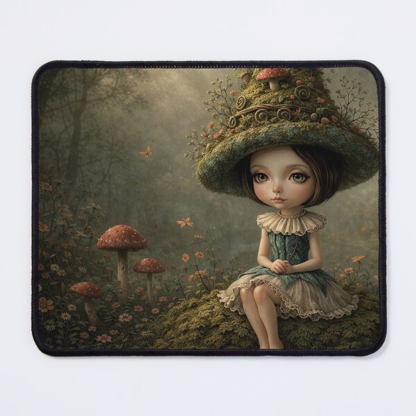Item preview, The Mushroom Keeper. Pop Surrealism Art inspired by Mark Ryden. Lowbrow art.. designed and sold by Piagor.