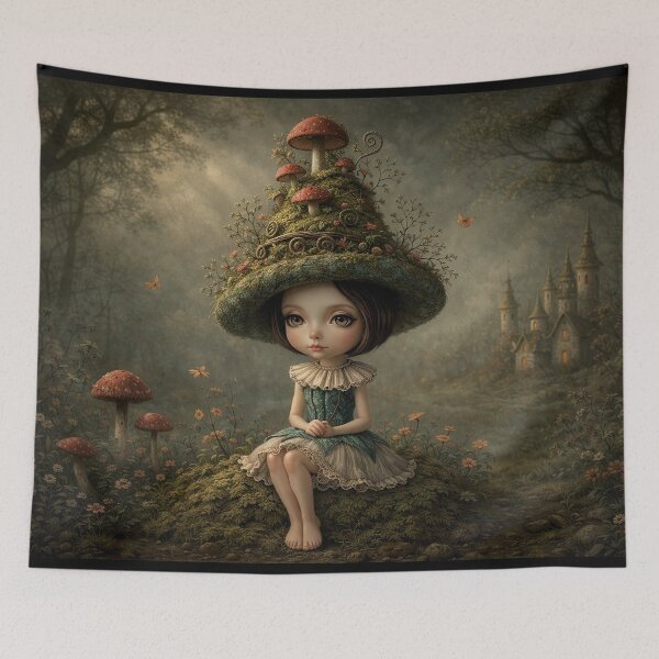 Item preview, The Mushroom Keeper. Pop Surrealism Art inspired by Mark Ryden. Lowbrow art.. designed and sold by Piagor.