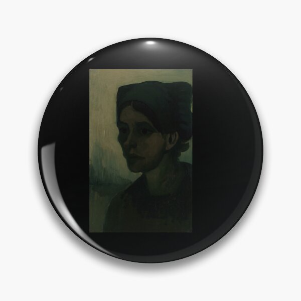 Item preview, Head of a Woman by Vincent van Gogh: Moody Post Impressionist Portrait designed and sold by artofuniverse.