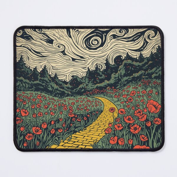 Item preview, Yellow Brick Road with Poppies & Whimsical Sky designed and sold by Reverie & Roses.