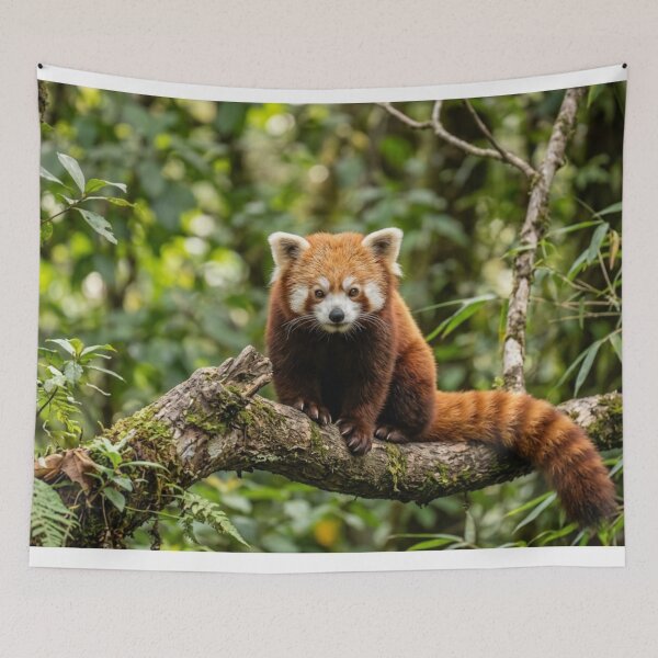 Item preview, Red panda on a branch designed and sold by Malisa345.