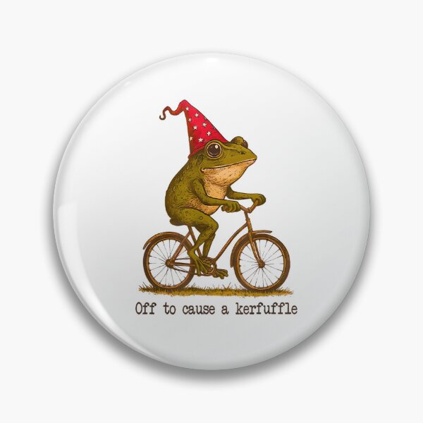 Item preview, Off To Cause A Kerfuffle Groundhog Funny Frog Meme designed and sold by FerminVigo.