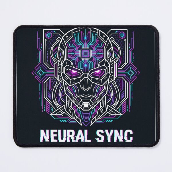 Item preview, Neural Sync Cyberpunk AI Robot Head – Futuristic Tech Circuit Glitch Art designed and sold by RuNeArTz123.