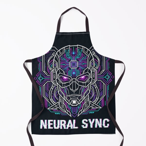 Item preview, Neural Sync Cyberpunk AI Robot Head – Futuristic Tech Circuit Glitch Art designed and sold by RuNeArTz123.