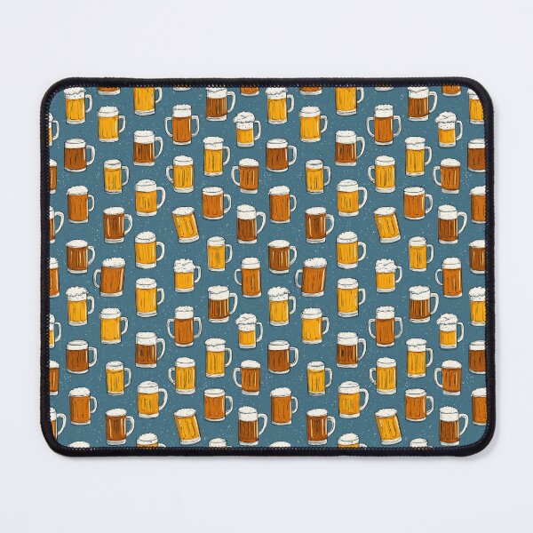 Item preview, Retro Beer Mugs Pattern Craft Beer Lover Design designed and sold by NicolasGlowArt.