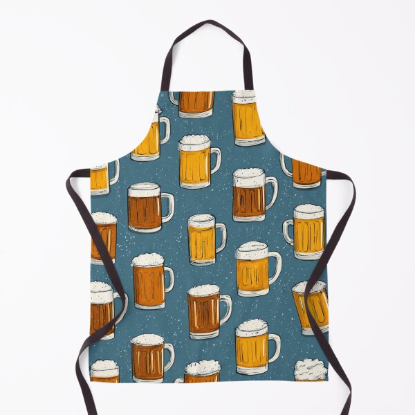 Item preview, Retro Beer Mugs Pattern Craft Beer Lover Design designed and sold by NicolasGlowArt.