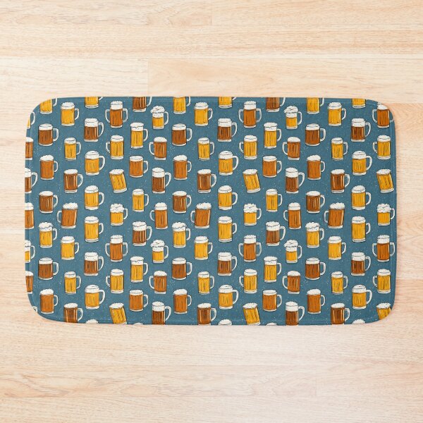 Item preview, Retro Beer Mugs Pattern Craft Beer Lover Design designed and sold by NicolasGlowArt.