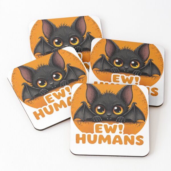 Item preview, Cute Bat Ew Humans Funny Introvert Halloween Animal Design designed and sold by Mh-ARTWORX.