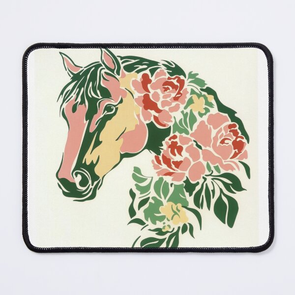 Item preview, Beautiful colourful floral nature inspired horse designed and sold by NivyasArtistry.
