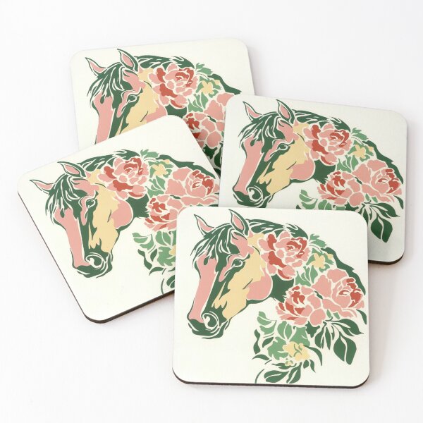 Item preview, Beautiful colourful floral nature inspired horse designed and sold by NivyasArtistry.