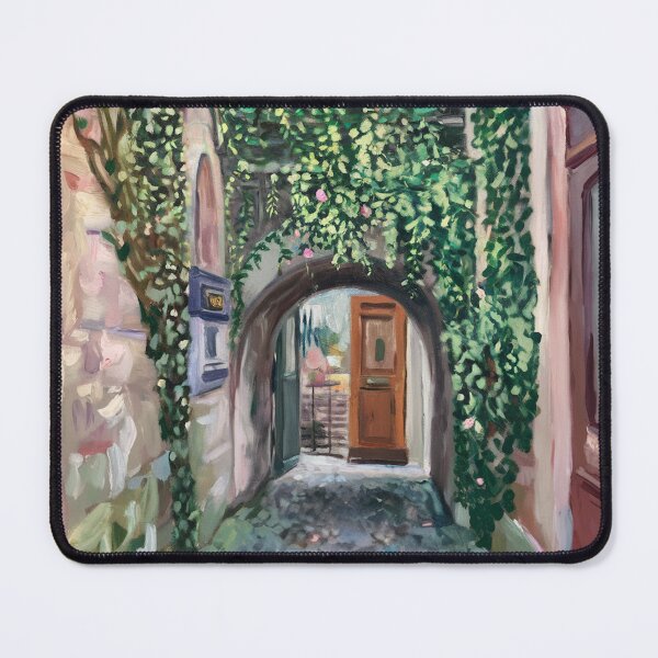 Item preview, French Village Entrance Painting | Ivy Arch and Stone Path designed and sold by CARRAANN.