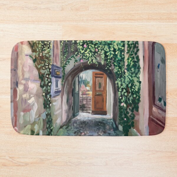 Item preview, French Village Entrance Painting | Ivy Arch and Stone Path designed and sold by CARRAANN.