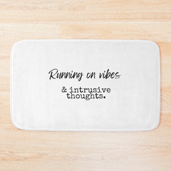 Item preview, Running on Vibes & Intrusive Thoughts — Relatable Chaos, Wearable Form designed and sold by TeezifyUS.