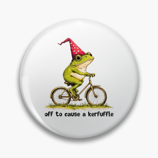 Item preview, Off To Cause A Kerfuffle Groundhog Funny Frog Meme designed and sold by FerminVigo.