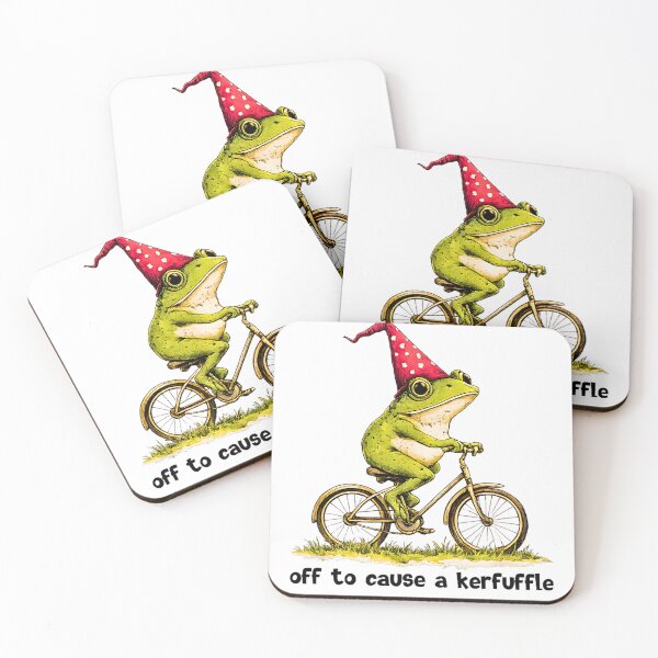 Item preview, Off To Cause A Kerfuffle Groundhog Funny Frog Meme designed and sold by FerminVigo.