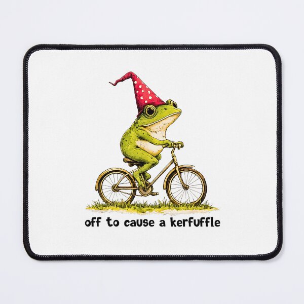 Item preview, Off To Cause A Kerfuffle Groundhog Funny Frog Meme designed and sold by FerminVigo.