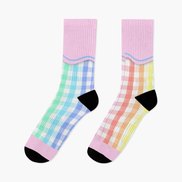 Item preview, Pastel Rainbow Gingham Pattern - Sweet Scalloped Ice Cream Aesthetic designed and sold by SolutionsArt.