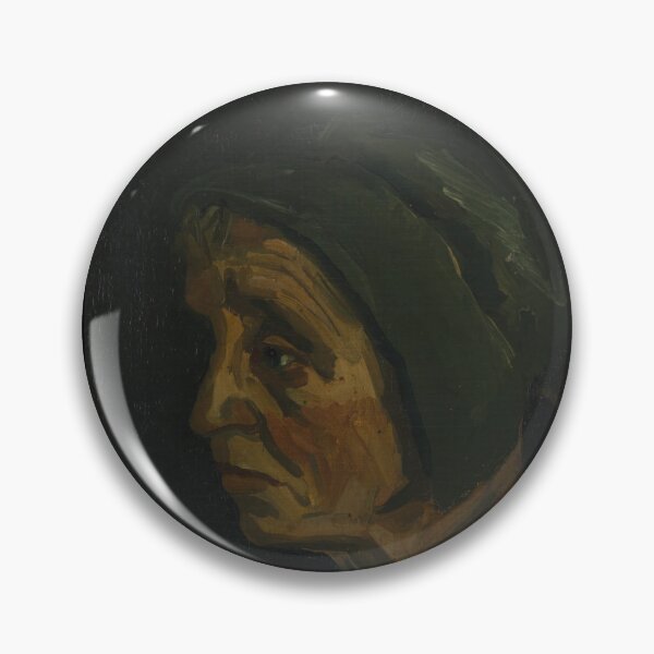Item preview, Head of a Woman by Vincent van Gogh: Dark Rustic Portrait Poster designed and sold by artofuniverse.