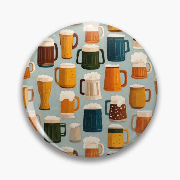 Item preview, Craft Beer Mugs Pattern Ale Lager Drinker designed and sold by NicolasGlowArt.