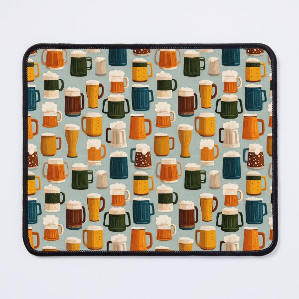 Item preview, Craft Beer Mugs Pattern Ale Lager Drinker designed and sold by NicolasGlowArt.