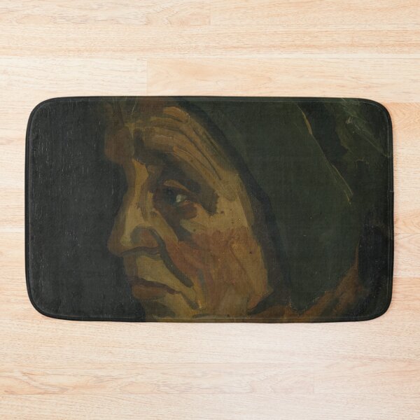 Item preview, Head of a Woman by Vincent van Gogh: Dark Rustic Portrait Poster designed and sold by artofuniverse.