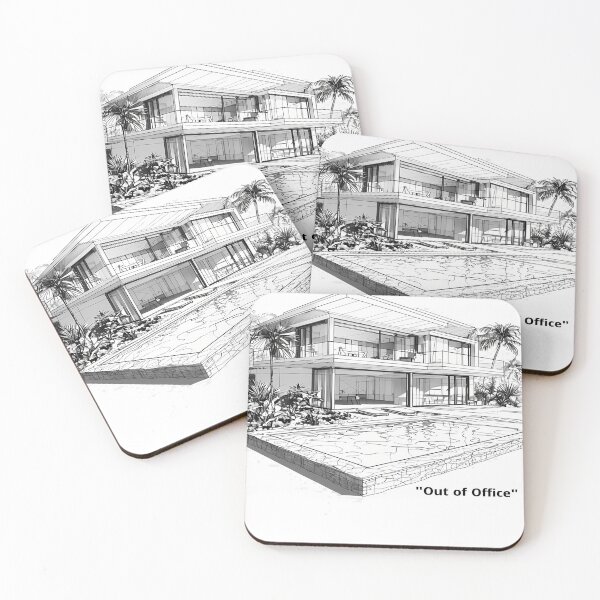 Item preview, Out of Office - Modern Tropical Villa Architecture designed and sold by Modern Nest Art.