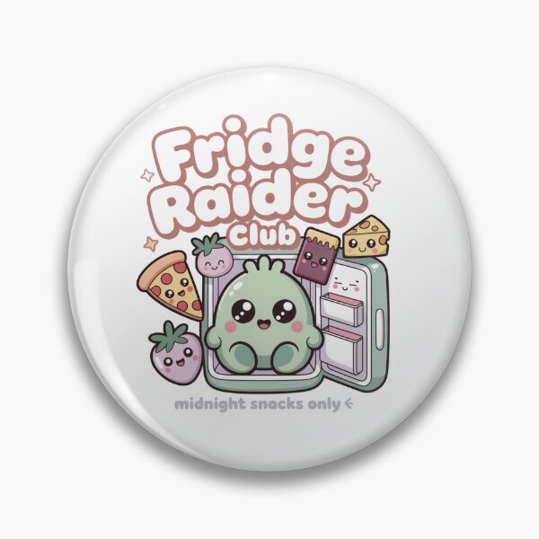 Item preview, Cute Kawaii Fridge Magnet | Fridge Raider Club Midnight Snack Monster | Funny Pastel Kitchen Gift For Foodies  designed and sold by HOODYBUDSTYLES.