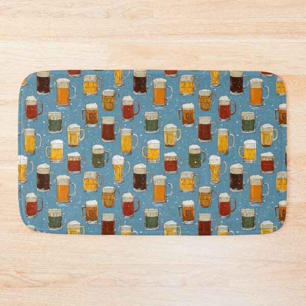 Item preview, Hand-Drawn Beer Mugs Pattern Craft Beer Drinker designed and sold by NicolasGlowArt.
