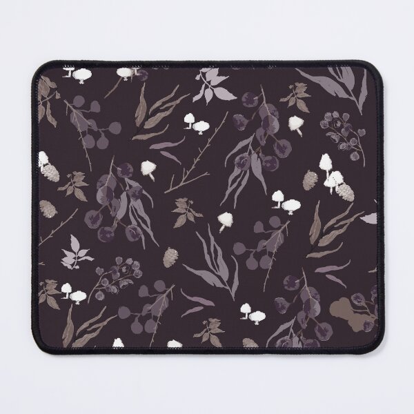 Item preview, Dark Academia Botanical – Gothic Woodland Pattern in Aubergine Tones designed and sold by akneeland603.