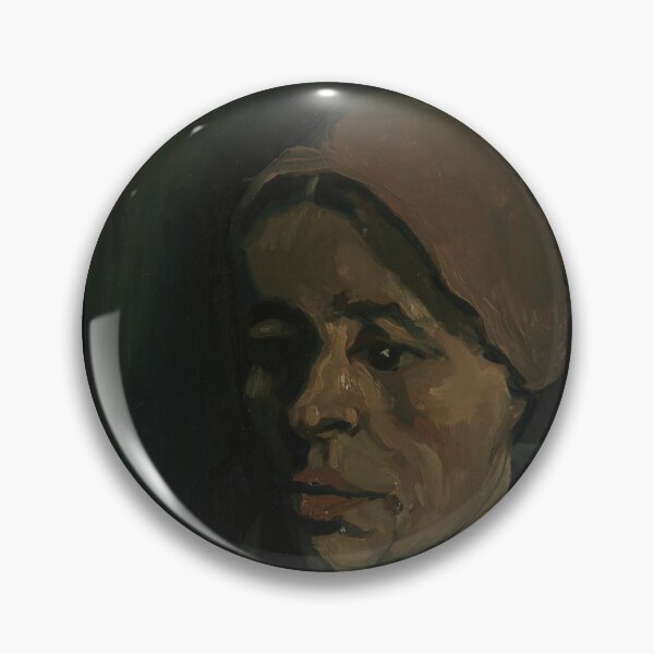 Item preview, Head of a Woman by Vincent van Gogh: Dark Portrait Fine Art Print designed and sold by artofuniverse.