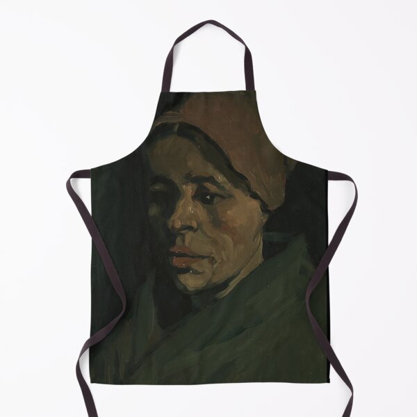 Item preview, Head of a Woman by Vincent van Gogh: Dark Portrait Fine Art Print designed and sold by artofuniverse.