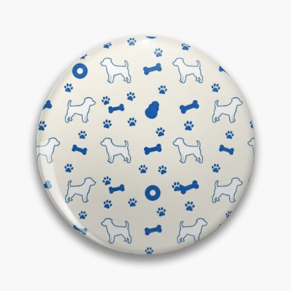 Item preview, Jack Russell Terrier Blue Geometric Motif Rhythmic designed and sold by Prints by Mat.