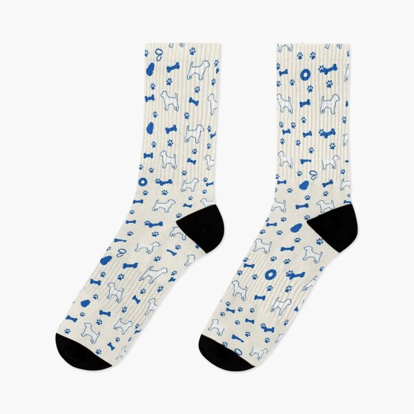Item preview, Jack Russell Terrier Blue Geometric Motif Rhythmic designed and sold by Prints by Mat.