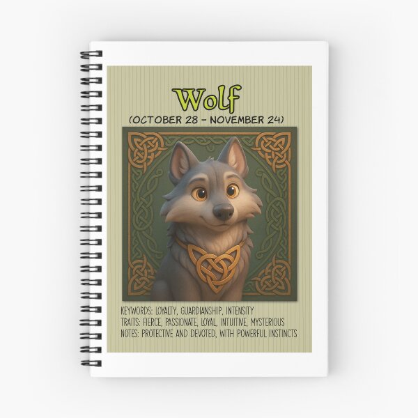 Item preview, Happy Birthday Celtic Animal Zodiak Wolf card designed and sold by Corrieweb.