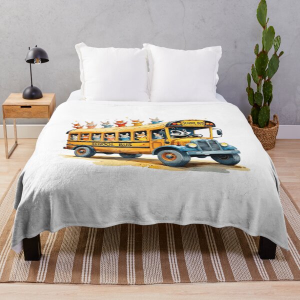 Item preview, Cute Animals Riding Yellow School Bus Back to School Art designed and sold by AQUILAKREO.