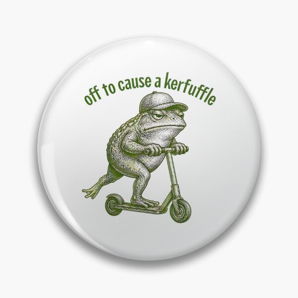 Item preview, Off To Cause A Kerfuffle Groundhog Funny Frog Meme designed and sold by FerminVigo.