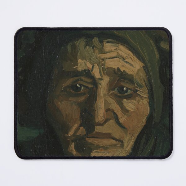 Item preview, Head of a Woman by Vincent van Gogh: Post Impressionist Portrait Print designed and sold by artofuniverse.