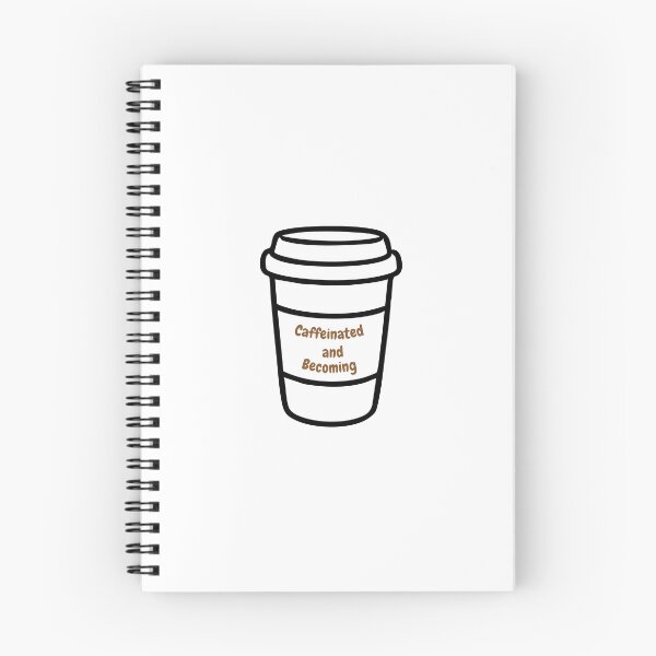 Item preview, caffeinated and becoming coffee self growth quote identity shift aesthetic gift mindset tee designed and sold by THE JAVE STUDIOS.