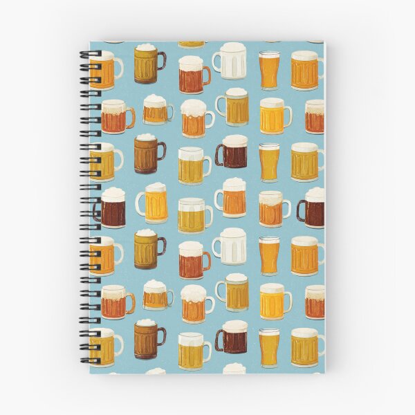 Item preview, Retro Beer Mugs Pattern Craft Beer Lover Design designed and sold by NicolasGlowArt.