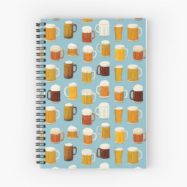 Item preview, Retro Beer Mugs Pattern Craft Beer Lover Design designed and sold by NicolasGlowArt.